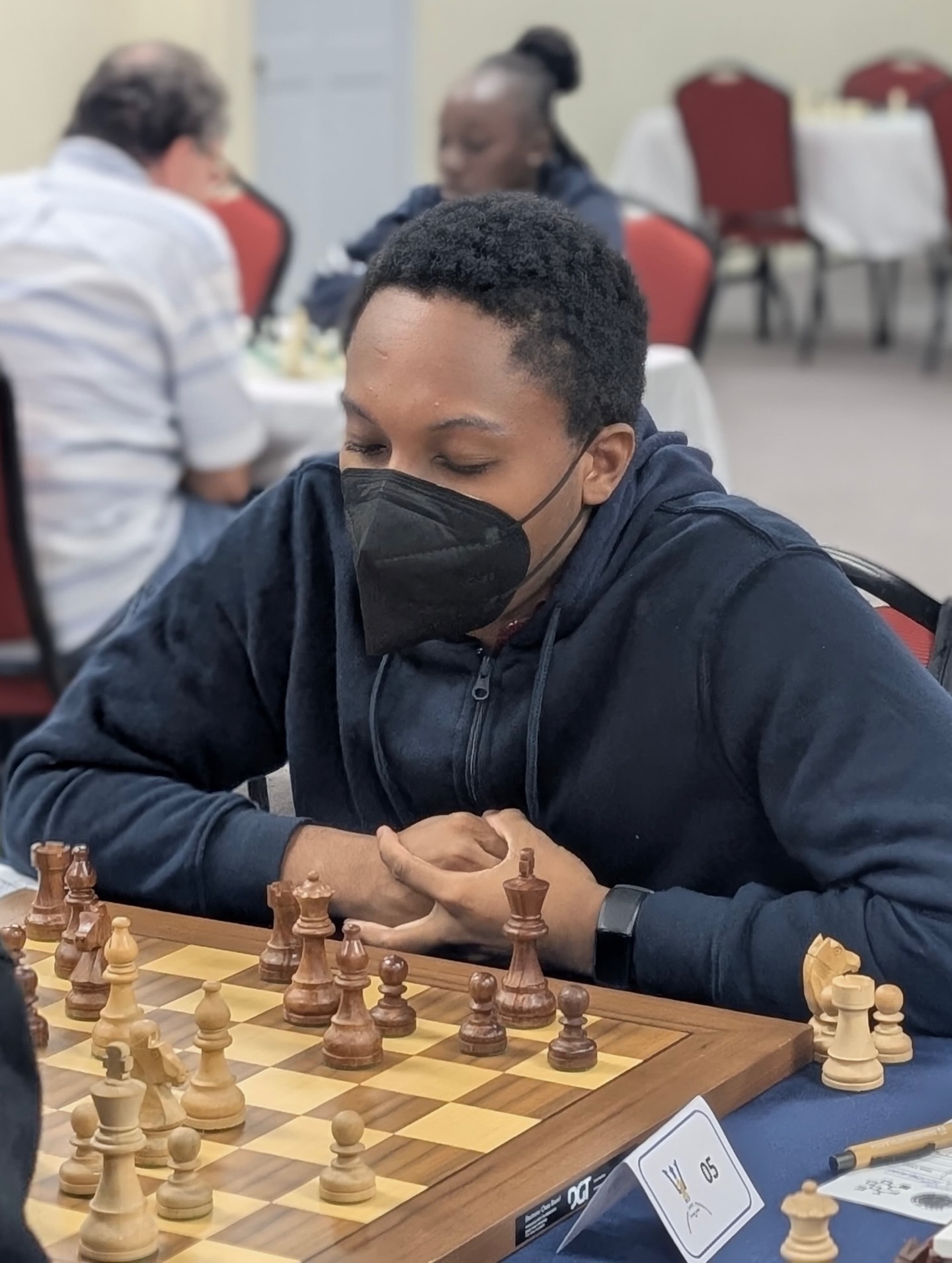Adam Roachford playing tournament chess