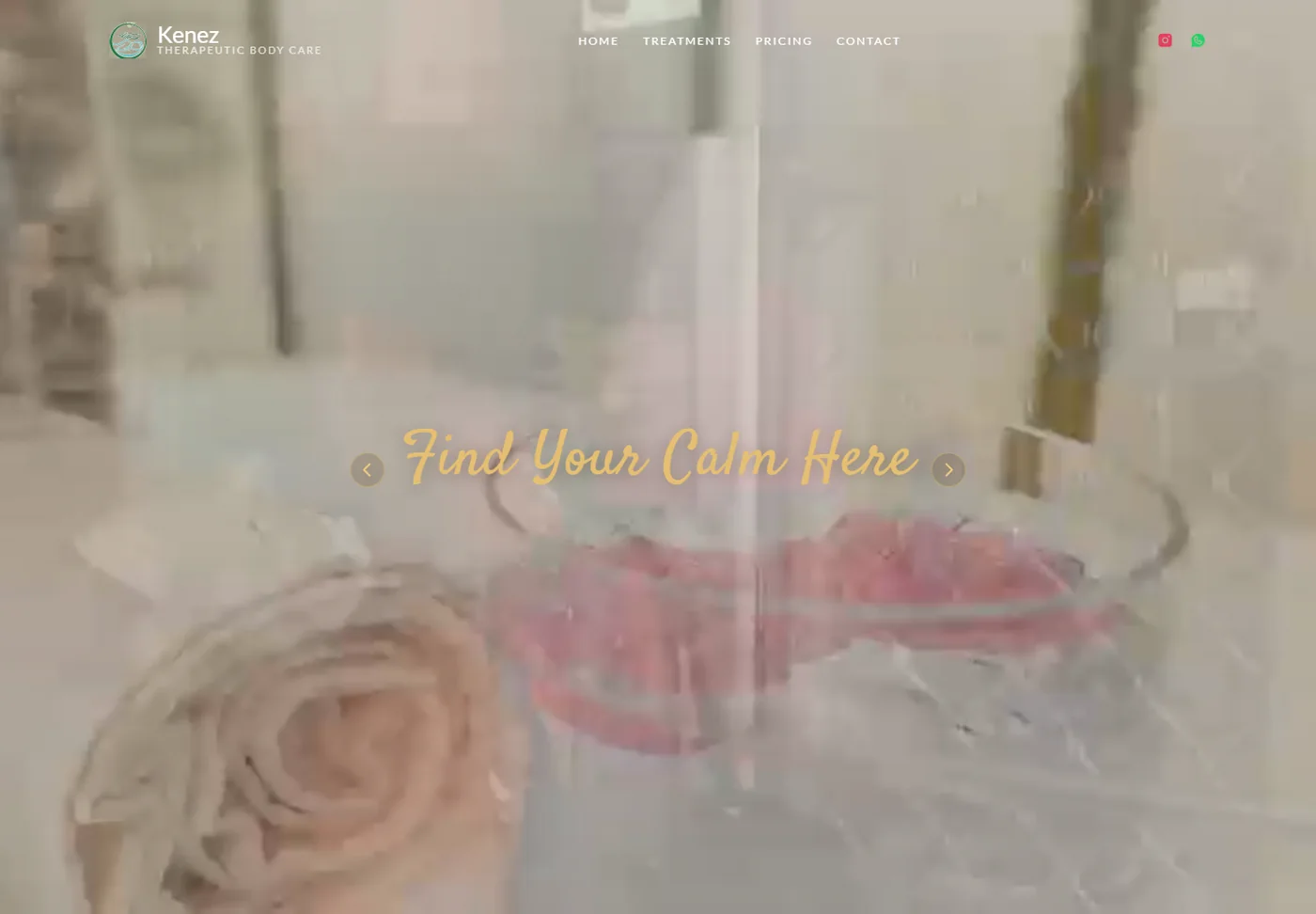 Kenez Therapeutic Body Care website